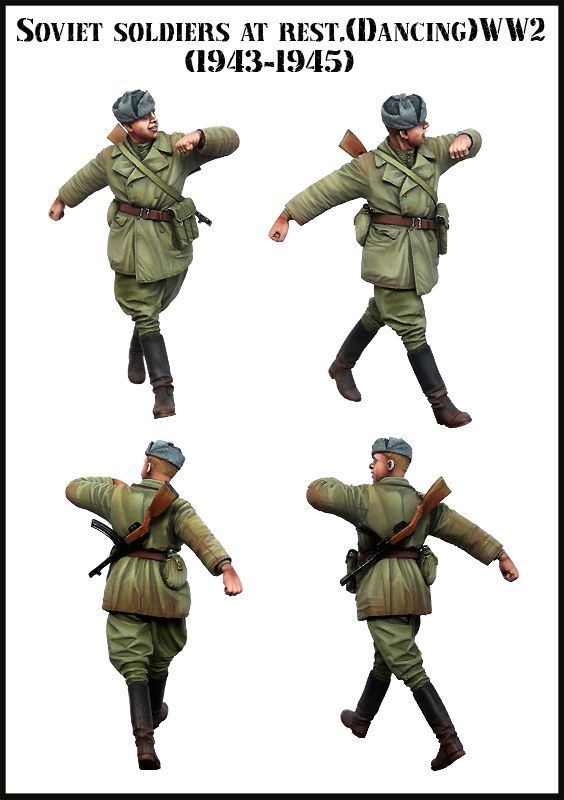 1:35 Soviet Soldier at rest (Dancing) WW2 (1943-1945)