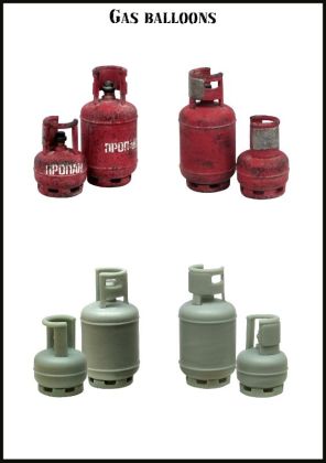 1:35 Gas Balloons (Gasflaschen / Propane Tanks)