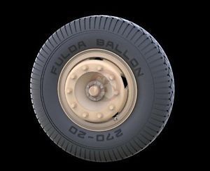 1:35 Road Wheels for Mercedes 4500 (Early Pattern)