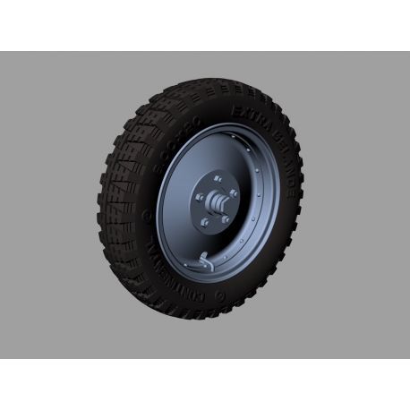 1:35 Kfz.13 Road wheels (Late pattern)
