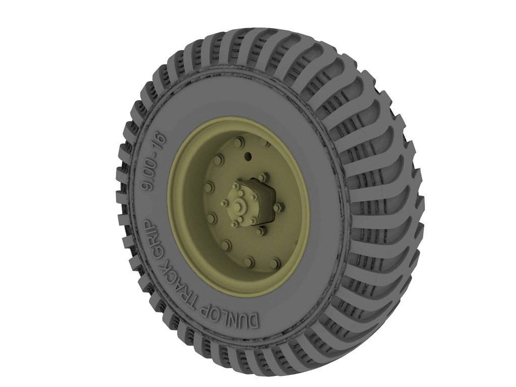 1:35 Humber Mk I Road wheels (Dunlop pattern)