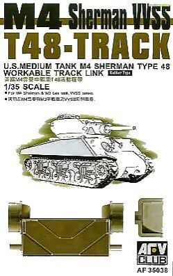 1:35 M4 Sherman VVSS T48 Workable Track Links (Rubber Type)