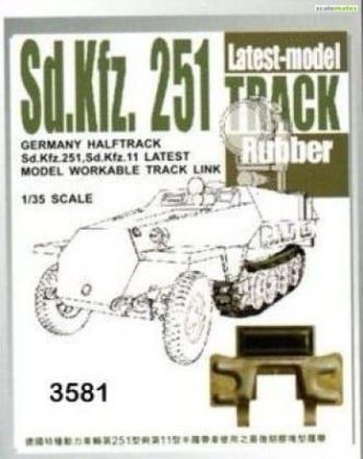 1:35 German Halftrack Sd.Kfz. 251, Sd.Kfz. 11 Workable Track Link latest-model (Rubber)