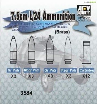 1:35 German 75mm KwK L/24 Ammunition