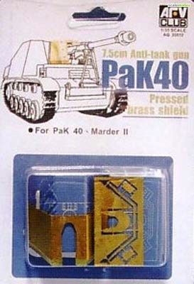 1:35 7,5cm Anti-tank gun PaK 40 Pressed Brass Shield