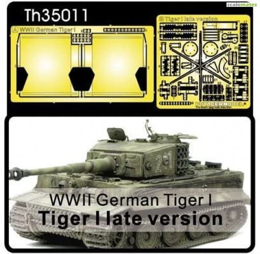 1:35 Tiger I late Muffler Cover & Tool Buckles ~AFV Club~