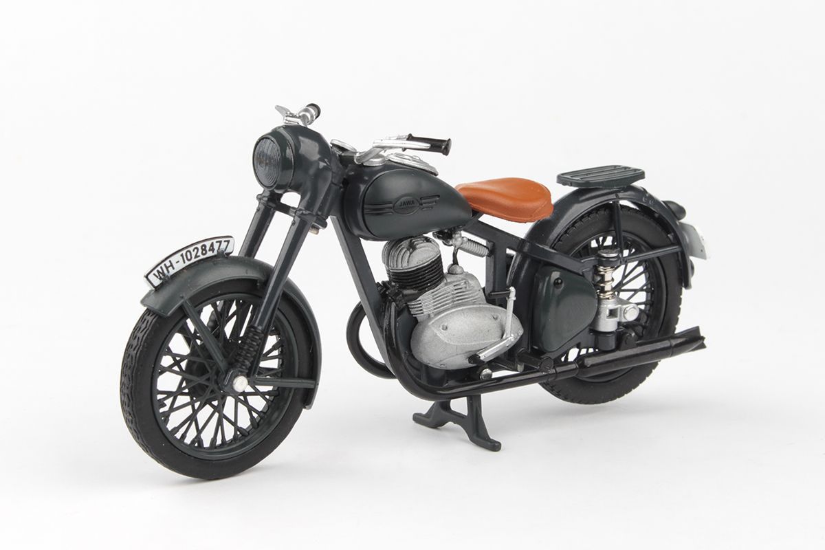 1:18 Jawa 250 Pérák (1942) - Šedá Tmavá - Prototyp