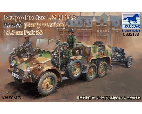1:35 Krupp Protze Kfz.69 L 2 H 143 with 3.7cm Pak 36 (Early version)