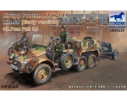 1:35 Krupp Protze Kfz.69 L 2 H 143 with 3.7cm Pak 36 (Early version)