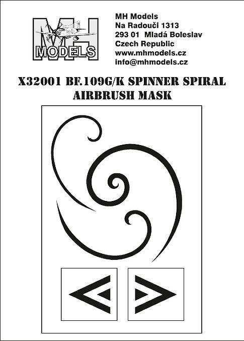 1:32 Bf.109G/K SPINNER SPIRAL AIRBRUSH MASK