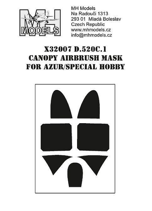 1:32 D.520C.1 Canopy airbrush mask