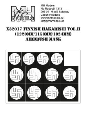 1:32 Finnish hakaristi vol.II 1220mm/1150mm/1024mm airbrush mask
