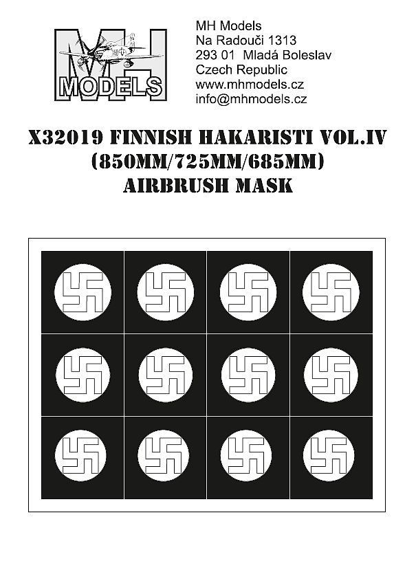 1:32 Finnish hakaristi vol.IV 850mm/725mm/685mm airbrush mask