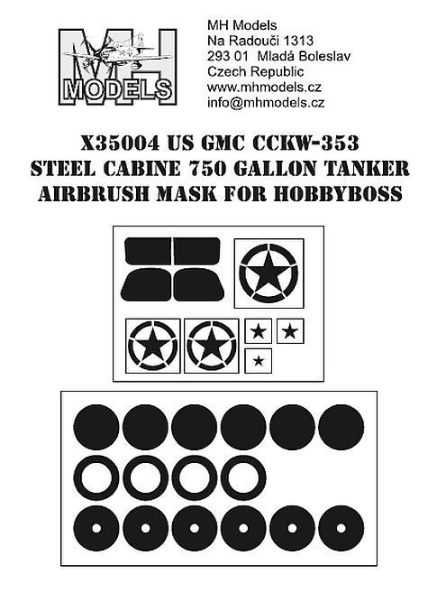 1:35 US GMC CCKW-352 Steel cabine 750 gallon tanker