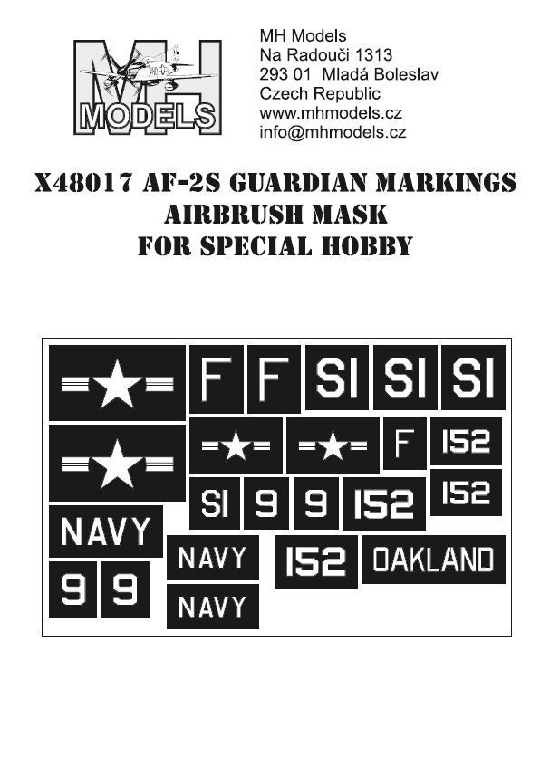 1:48 AF-2S Guardian markings airbrush mask