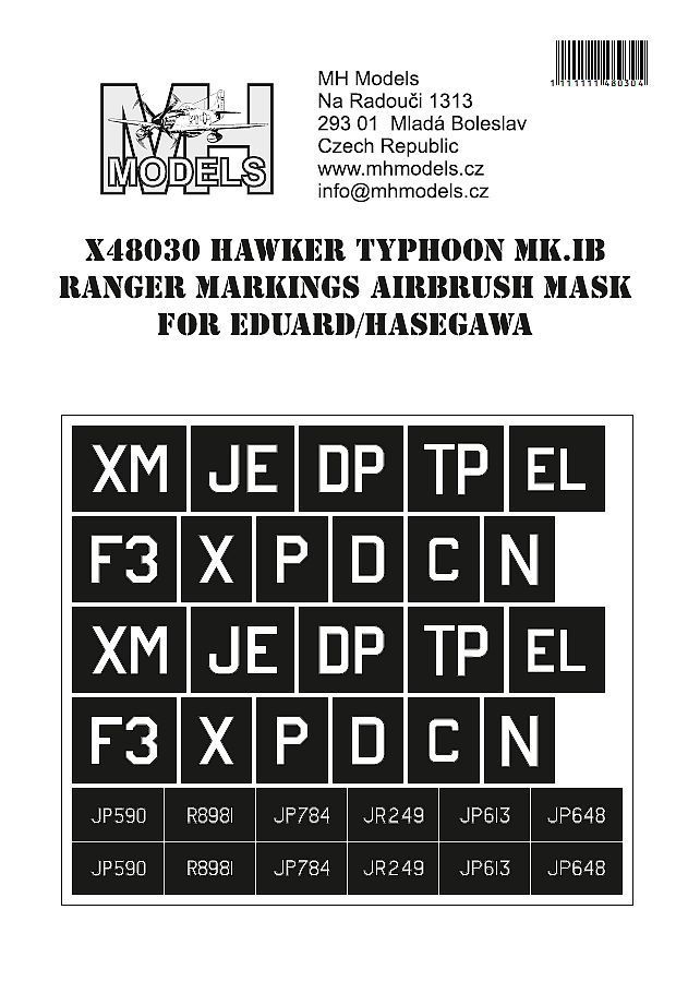 1:48 Hawker Typhoon Mk.IB Ranger Markings