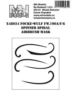 1:48 Focke-Wulf Fw.190A/F/G spinner spiral airbrush mask