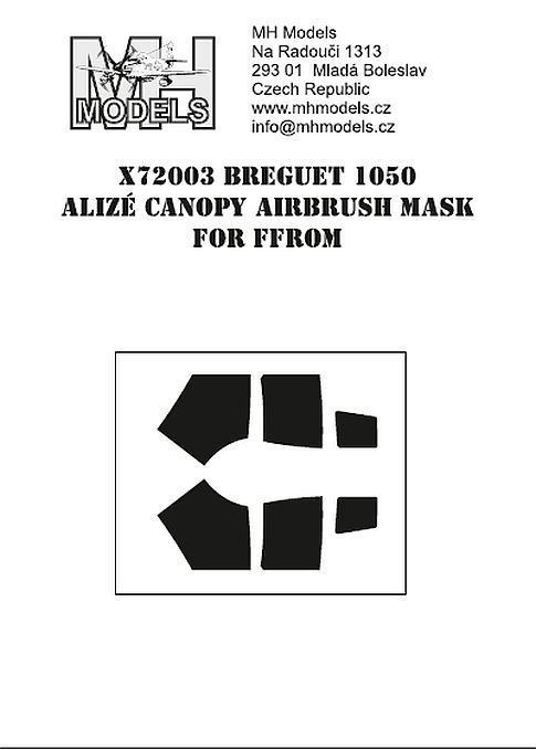 1:72 Breguet Bre.1050 Alizé Canopy airbrush mask