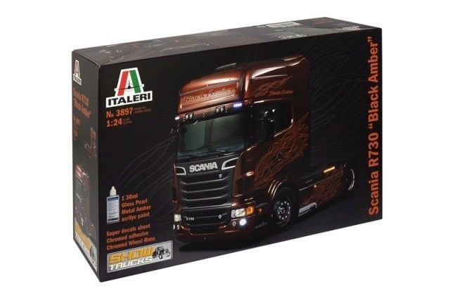 1:24 Scania R730 Black Amber