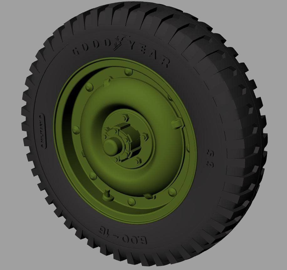 1:35 Willys MB “Jeep” Road wheels (Goodyear)