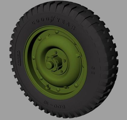 1:35 Willys MB “Jeep” Road wheels (Goodyear)
