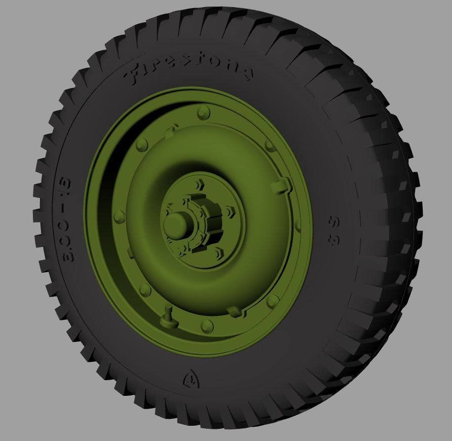 1:35 Willys MB “Jeep” Road wheels (Firestone)