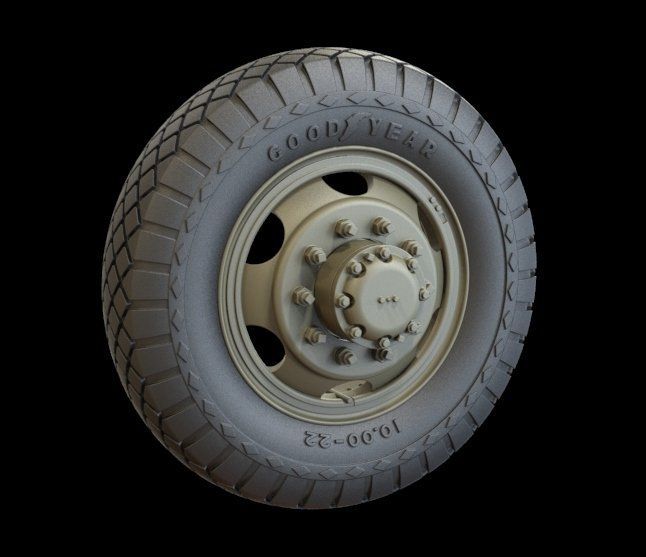 1:35 White 666 Road Wheels (Goodyear)