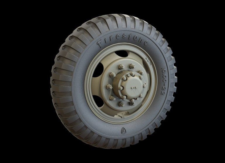 1:35 White 666 Road Wheels (Firestone)