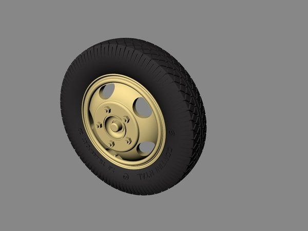1:35 Road Wheels for Ford Maultier (Commercial Pattern)