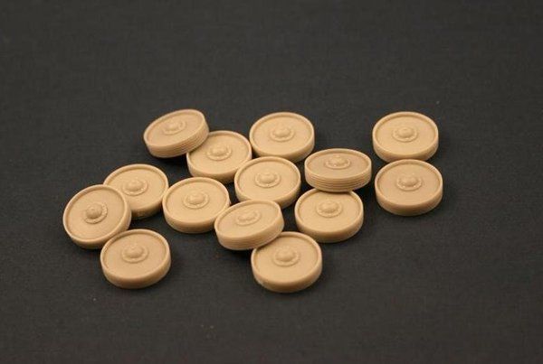 1:35 Burn out Wheels for T-70/T-80 and SPG SU-76
