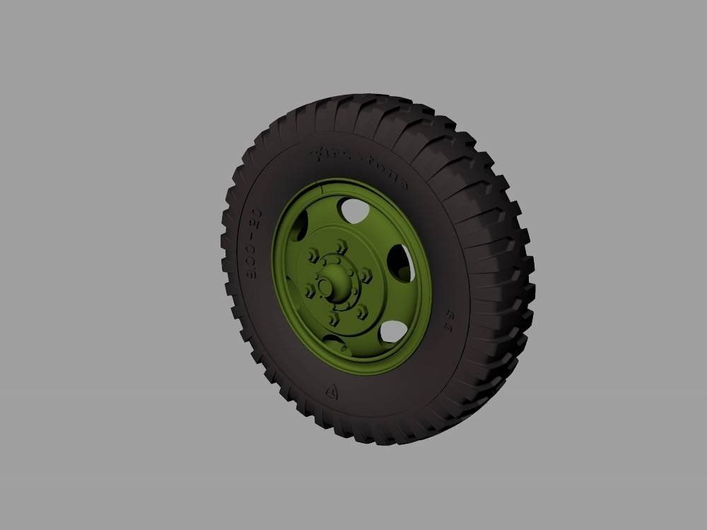 1:35 M35 & M109 trucks Road wheels (Firestone)