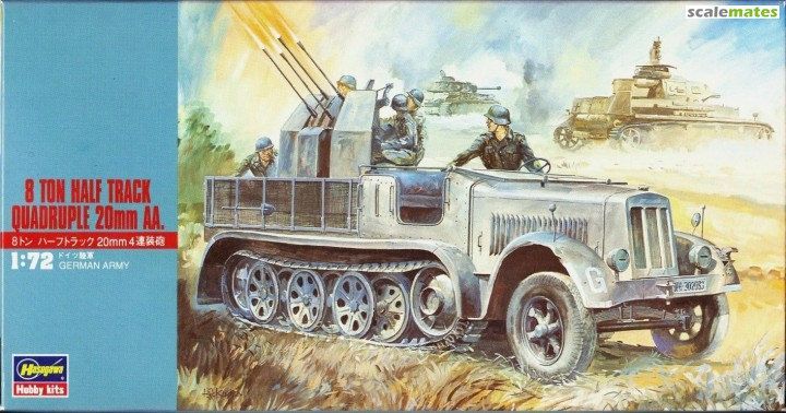 1:72 8 Ton Half Track Quadruple 20mm AA. German Army