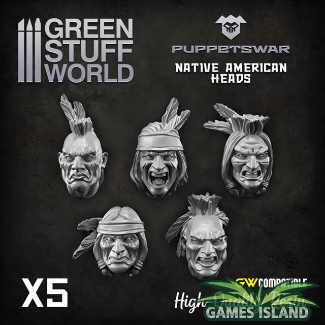 Native American Heads 28/32mm
