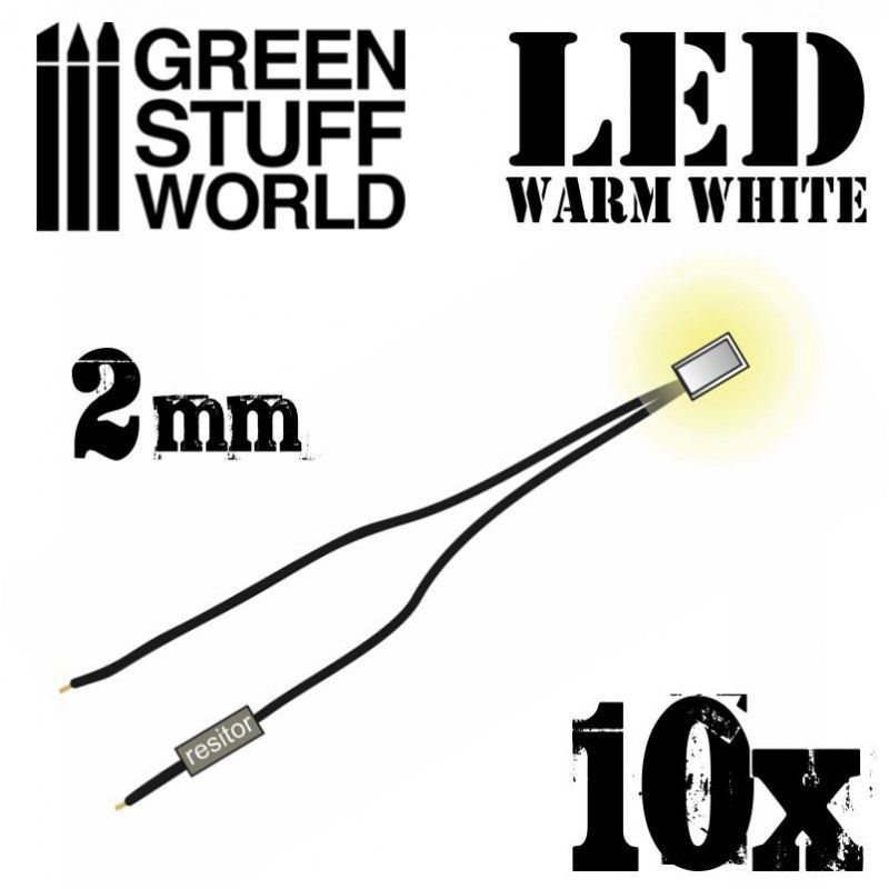 Warm White LED Lights - 2mm