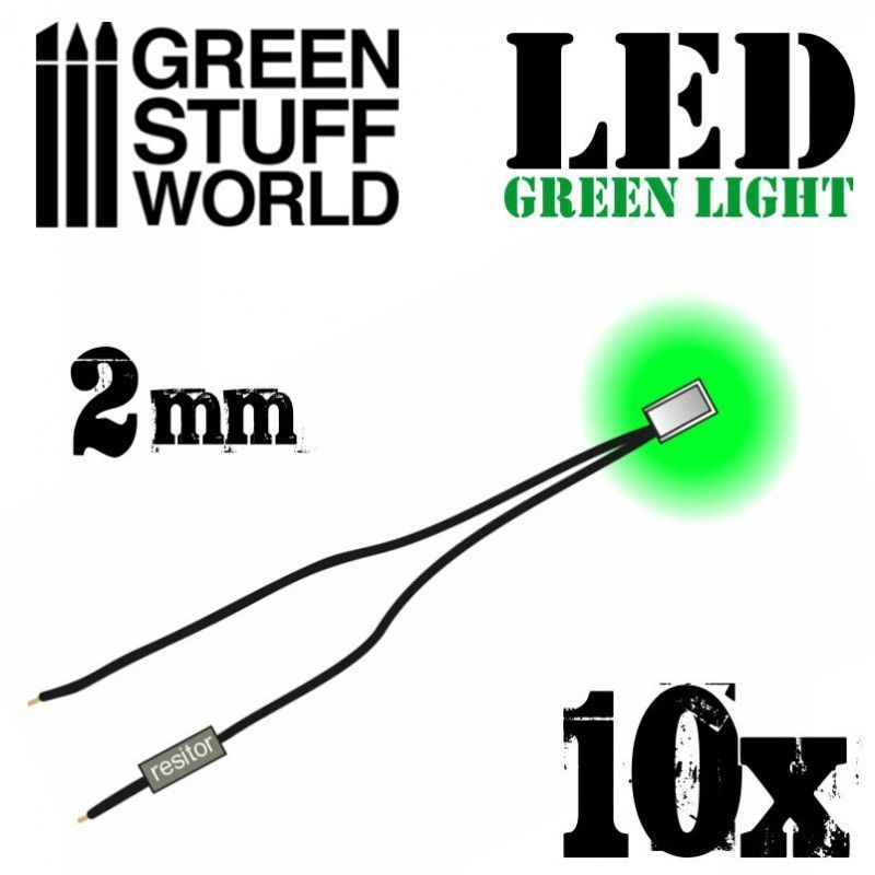 Green LED Lights - 2mm