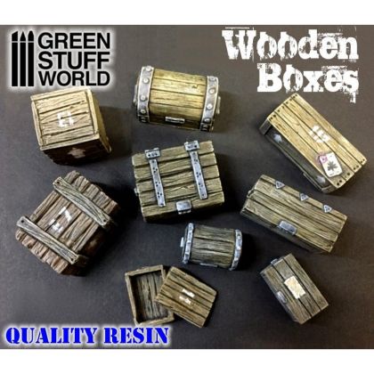 Wooden boxes set (1:76, 1:48, 1:35)
