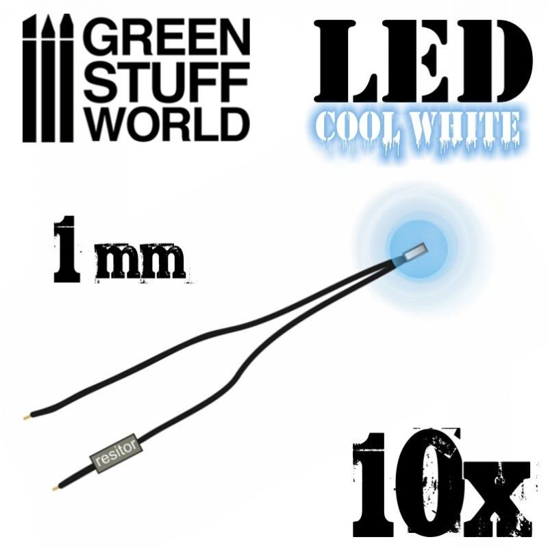 Cool White LED Lights - 1mm