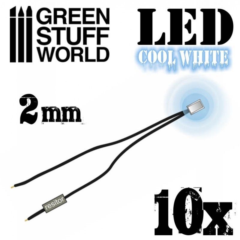 Cool White LED Lights - 2mm