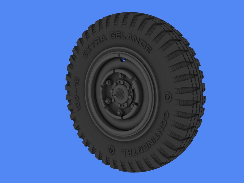 1:35 Road wheels for Horch 1a (Gelande)