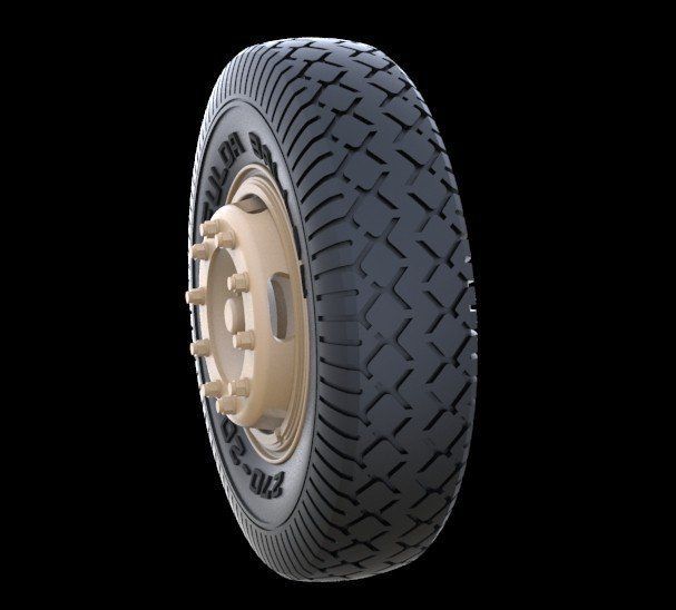 1:35 Mercedes 4500 Maultier road wheels (Gelande Pattern)