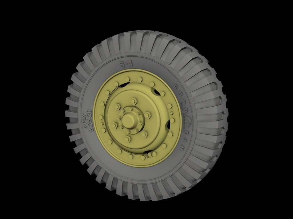 1:35 Front roadwheels for M3 halftrack (Goodyear)