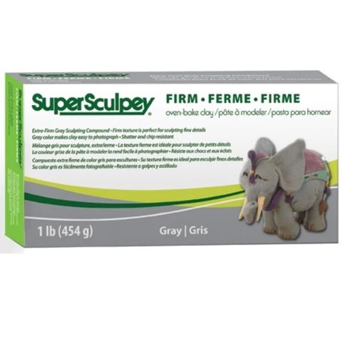 Super Sculpey 16oz (454G) Firm Grey