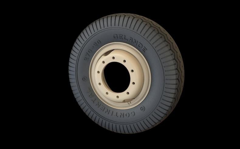 1:35 Road wheels Sd.Kfz 234 (Commercial A)
