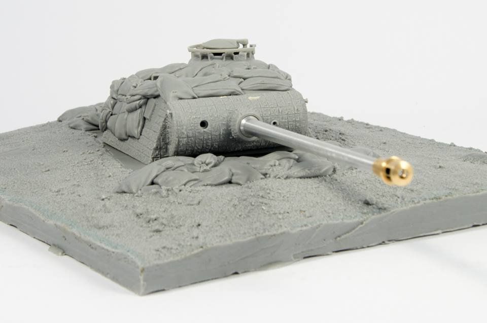 1:35 Dug in Panther Tank improvised 
