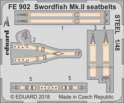 1:48 Swordfish Mk. II seatbelts STEEL
