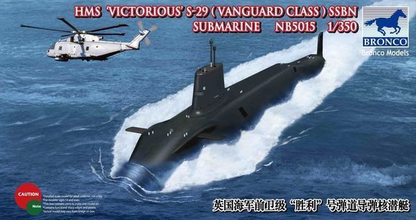 1:350 HMS-29/30/31 ‘Vanguard’ Class SSBN Ballistic Missile Submarine