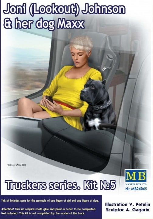 1:24 Joni (Lookout) Johnson & her dog Maxx Truckers series Kit#5