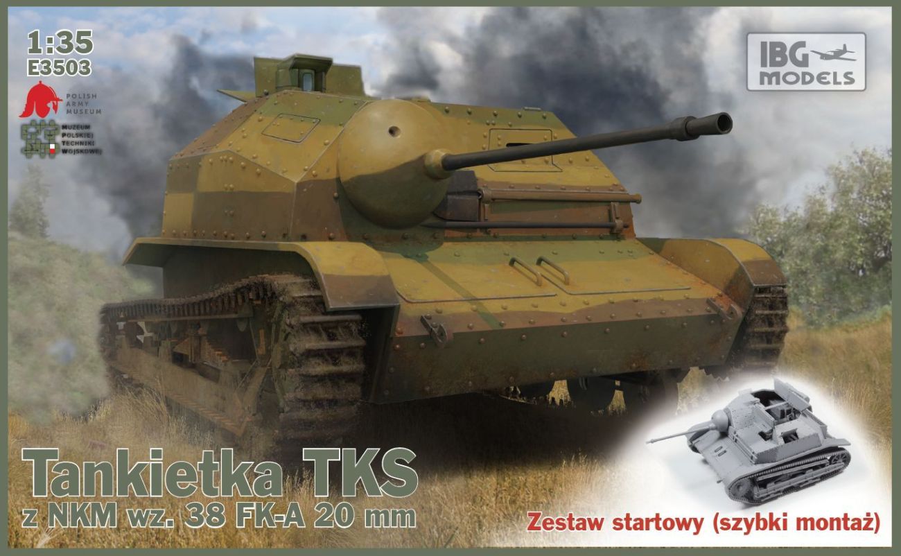 1:35 TKS - Polish Tankette with 20mm NKM wz. 38 FK-A STARTER SET
