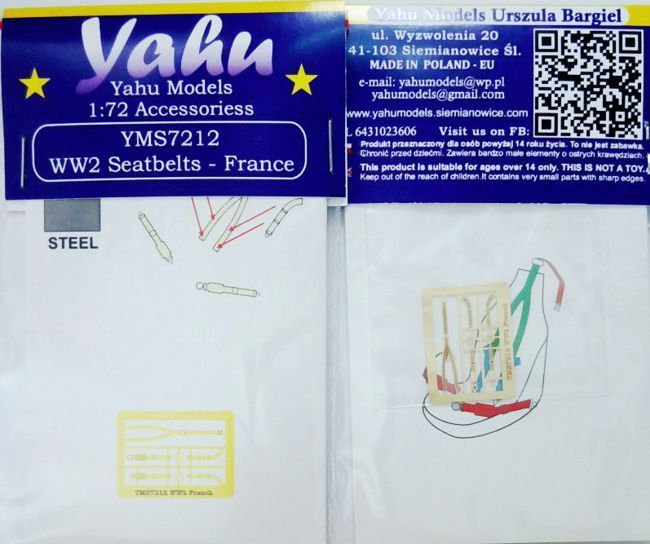 1:72 WW2 seatbelts – France