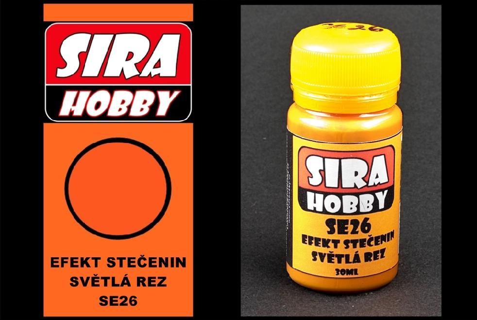 Efekt stečenin - světlá rez (streaking effect - light rust)